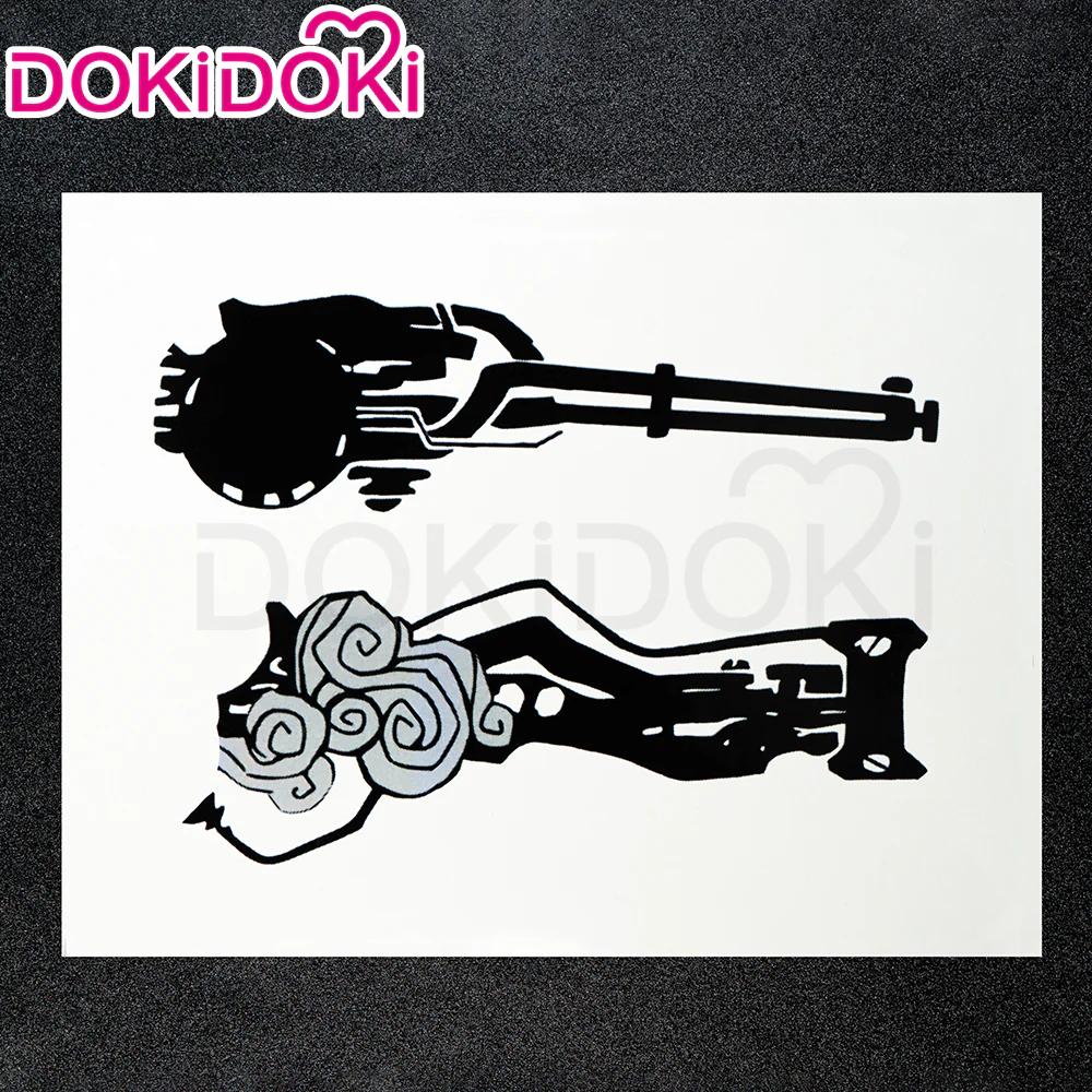【Partially Ready For Ship】DokiDoki Game Cosplay Cosplay Wig / Earrings / Nose Ring / Tattoo / Goggle Curly Red / Young Version Black-Red / Gradient Color Matching Reverse Warping - Image 18