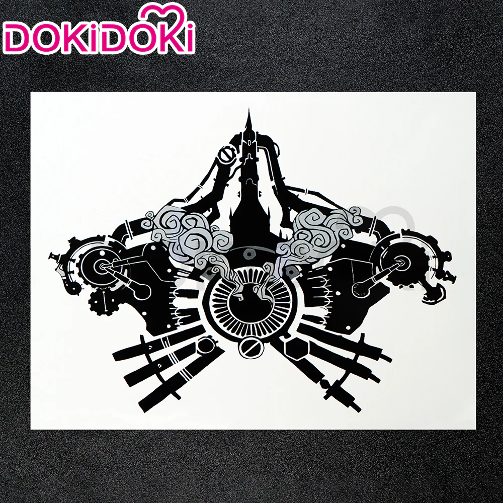 【Partially Ready For Ship】DokiDoki Game Cosplay Cosplay Wig / Earrings / Nose Ring / Tattoo / Goggle Curly Red / Young Version Black-Red / Gradient Color Matching Reverse Warping - Image 19