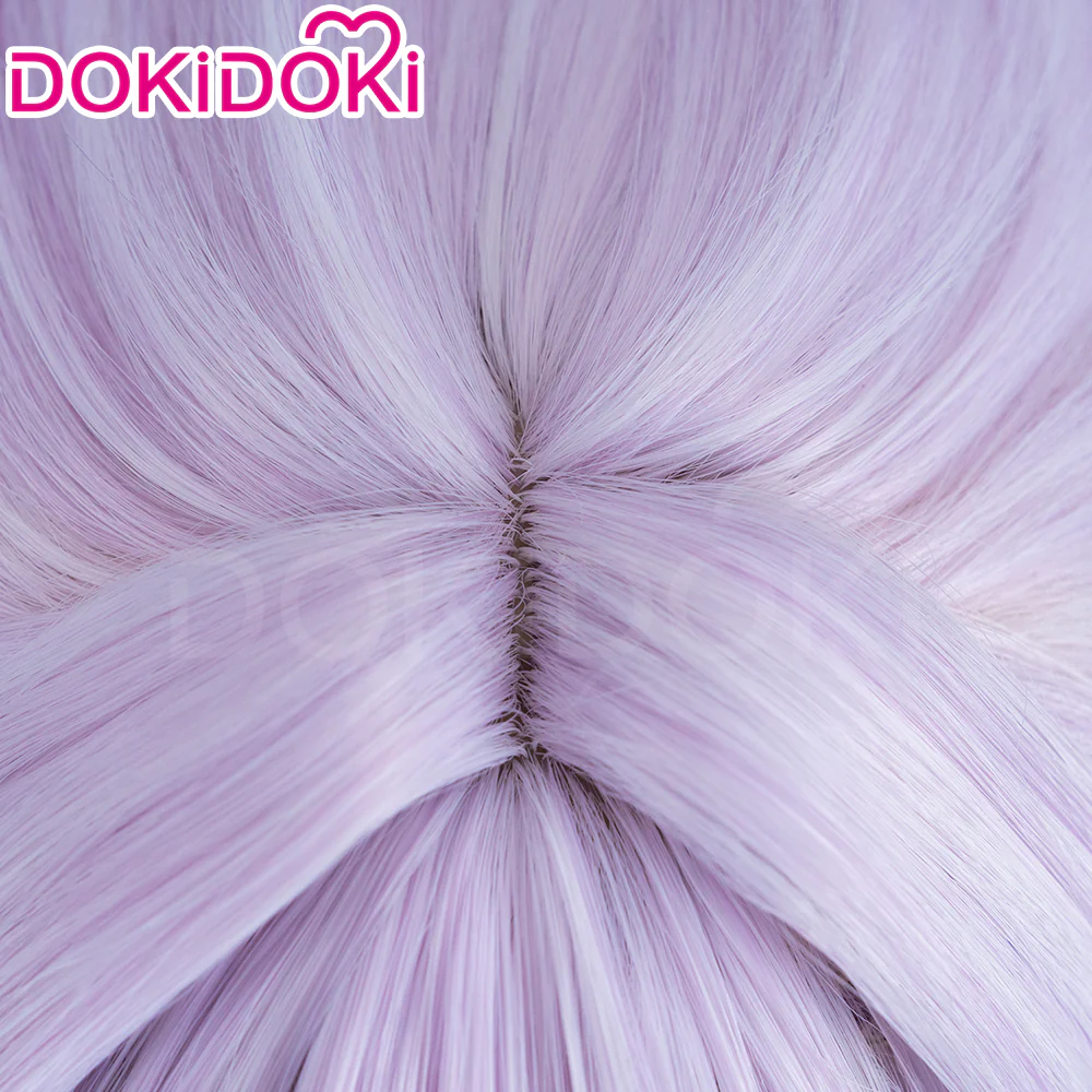 【Ready For Ship】DokiDoki Game Honkai: Star Rail Cosplay Castorice Cosplay Wig / Headwear Ears / Earrings Ear Clips Ear Accessories Long Straight Purple Hair Twin Ponytails - Image 8