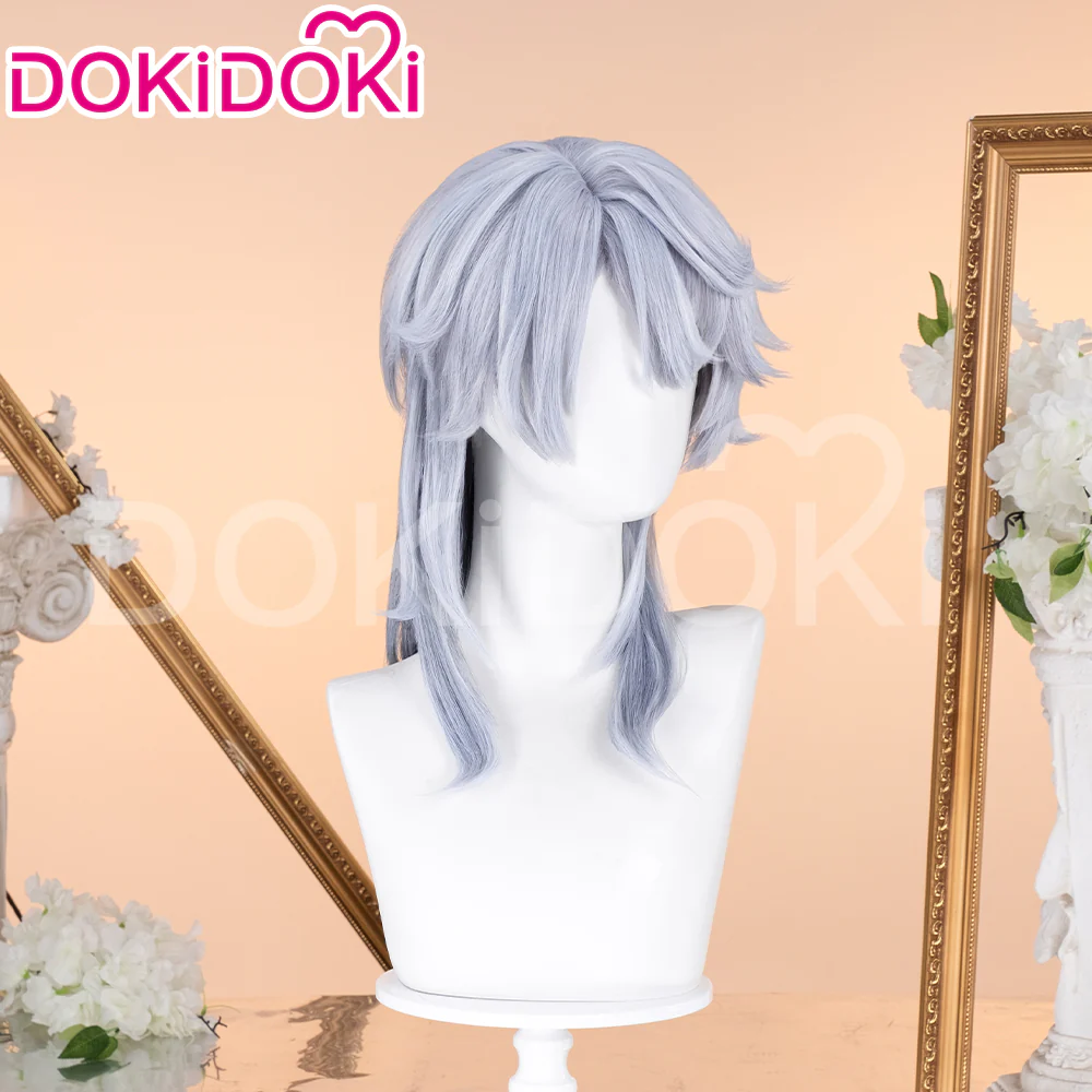 【US/EU LOCAL SHIPPING 】DokiDoki Game Honkai: Star Rail Cosplay Sunday Wig Long Straight Grey Hair - Image 3