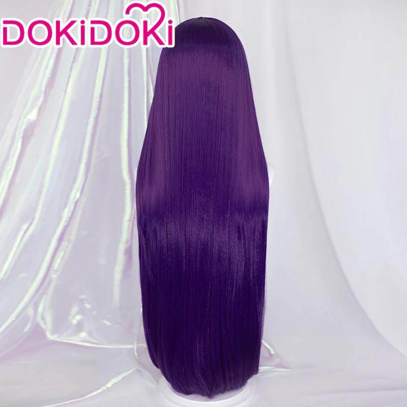 DokiDoki Game Literature Club Cosplay Yuri Cosplay Wig Long Purple Hair DDLC - Image 3