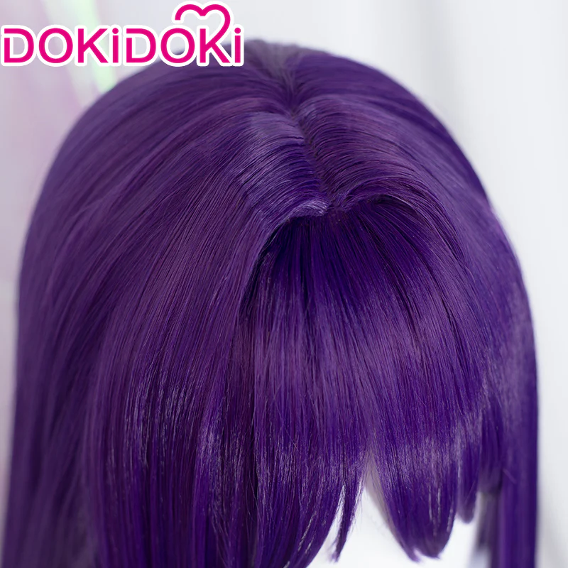 DokiDoki Game Literature Club Cosplay Yuri Cosplay Wig Long Purple Hair DDLC - Image 4