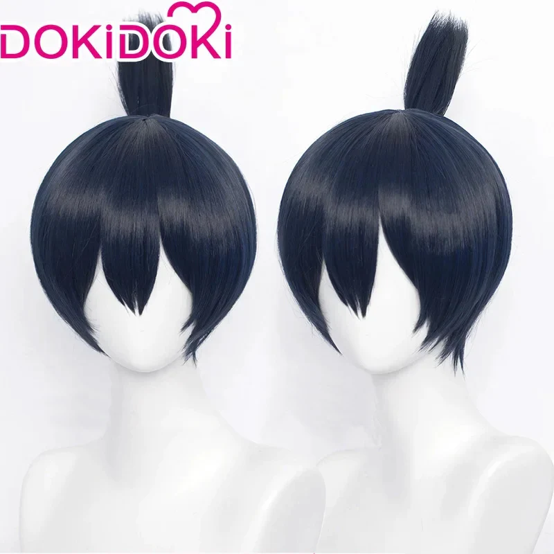 【Wig Ready For Ship】Dokidoki Mange Anime Cosplay Wig Men Halloween Short Dark Blue /Earring