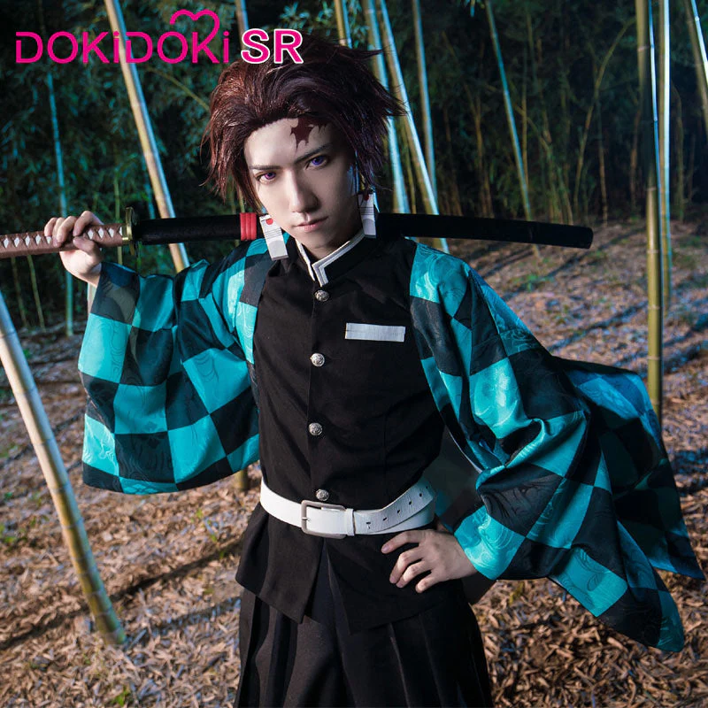 【 Ready For Ship】DokiDoki-SR Anime Cosplay Costume Men Halloween Black Uniform