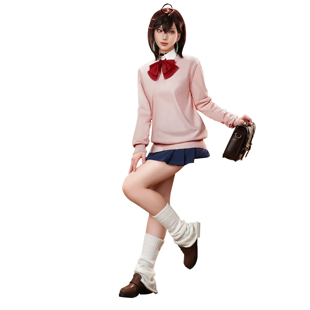 【Ready For Ship】Dokidoki-SR Anime DDD Cosplay Pink Uniform Costume Female - Image 5