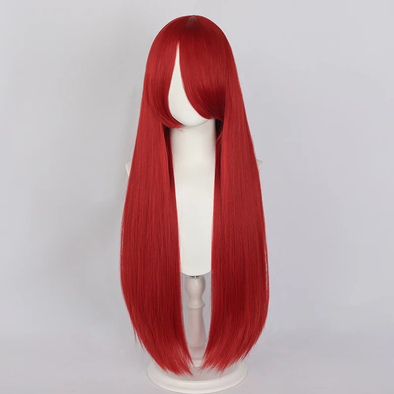 【Last Batch】【Ready For Ship】【Matte Wig】Dokidoki Universal Wig Pink/Red/Blond/Orange/Blue/Green/Purple/White 80 CM Long Straight Wig - Image 3