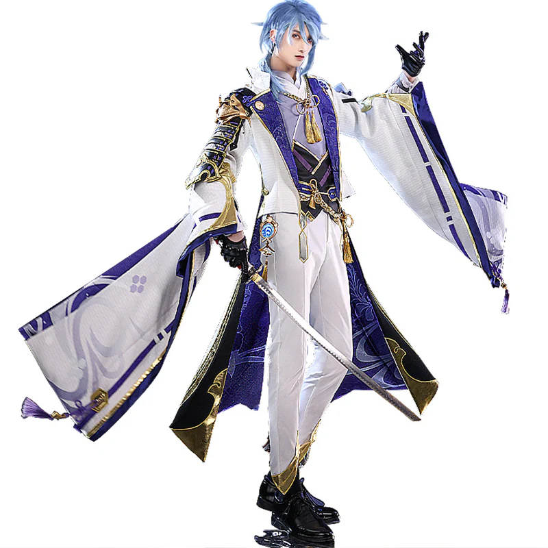 【Ready For Ship】【LAST BATCH】【Clearance Sale】DokiDoki-SR Game Genshin Impact Cosplay Kamisato Ayato Costume / Shoes - Image 9