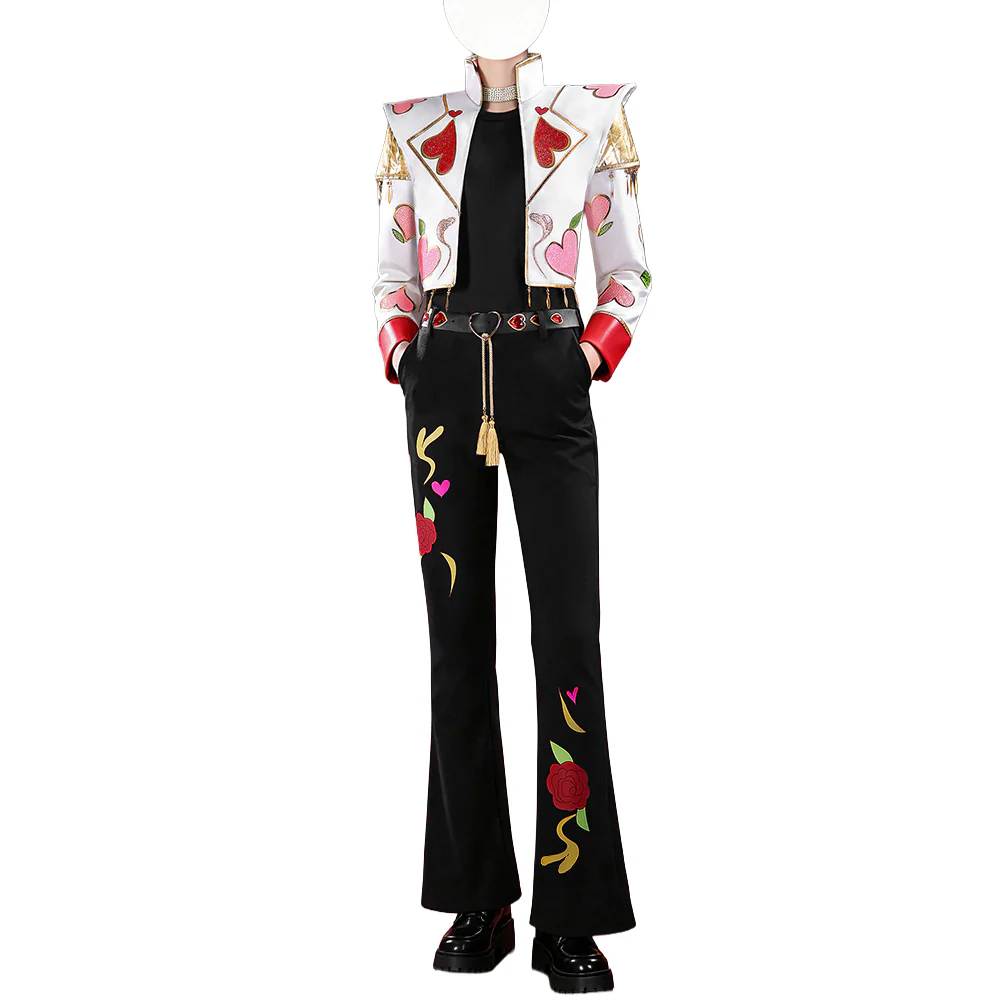 【Size S-2XL】DokiDoki-R Anime Cosplay White Red Heart Costume Valentine’s Day Suit - Image 6