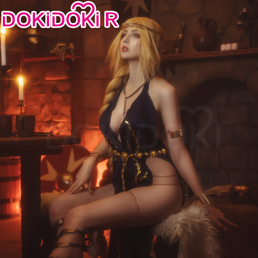 【Ready For Ship】【Size S-2XL】DokiDoki-R Game Cosplay Costume Blue Dress - Image 4