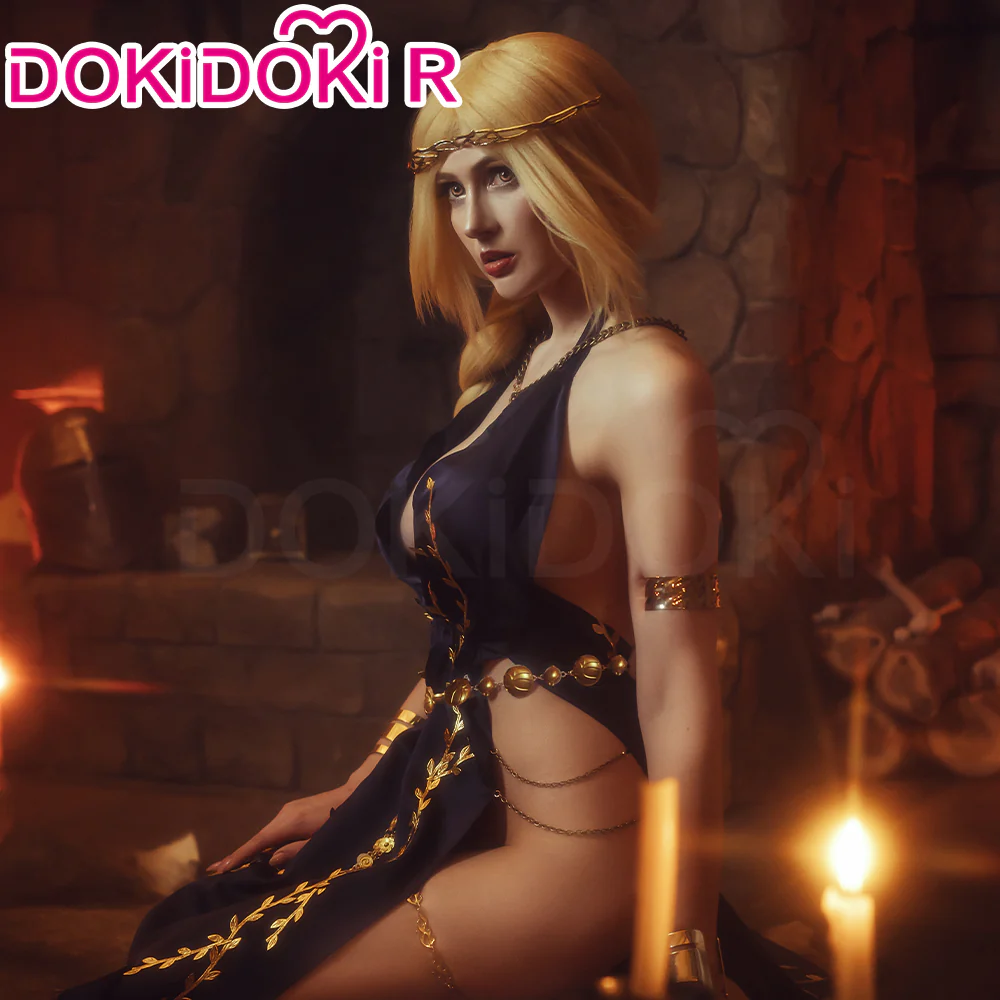 【Ready For Ship】【Size S-2XL】DokiDoki-R Game Cosplay Costume Blue Dress - Image 5