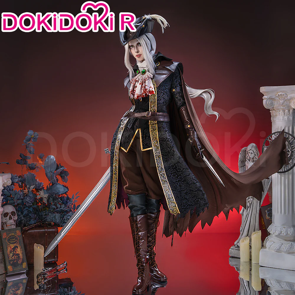 【Size S-2XL】DokiDoki-R Game Cosplay Costume Brown Cloak Suit