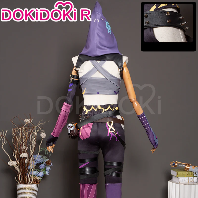 【In Stock】【Size S-2XL】DokiDoki-R Game Cosplay Costume Jinxx Sleeveless / Tattoo Sticker - Image 3