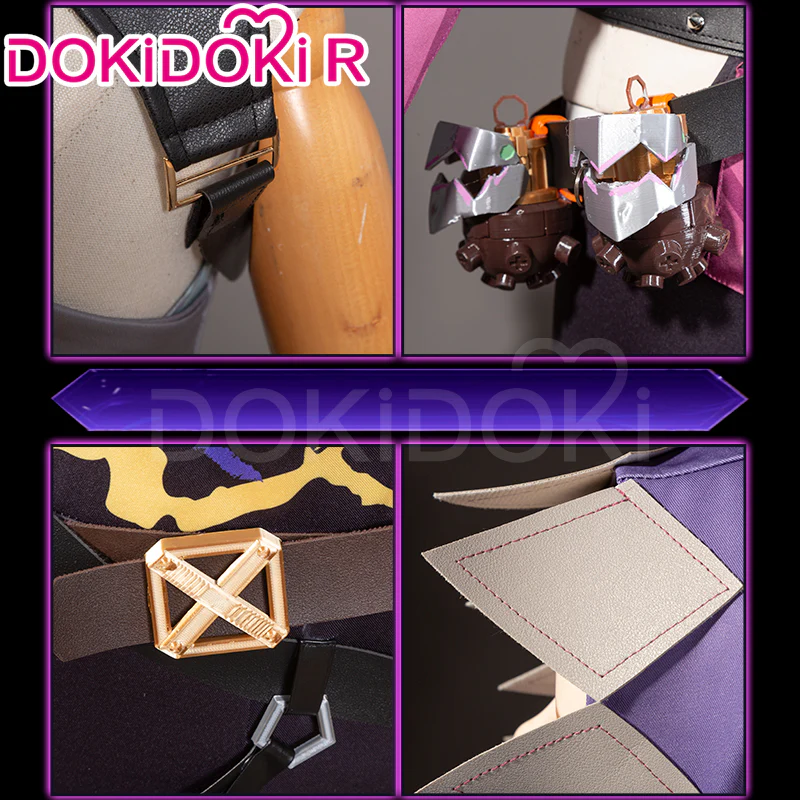 【In Stock】【Size S-2XL】DokiDoki-R Game Cosplay Costume Jinxx Sleeveless / Tattoo Sticker - Image 5