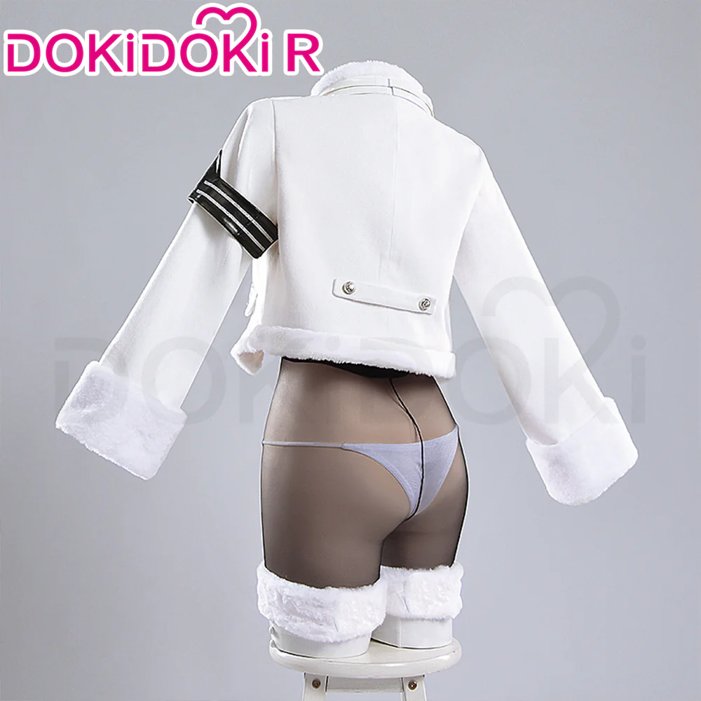 【Partially Ready For Ship】【Size S-2XL】DokiDoki-R Game Cosplay Costume White Plush Uniform Fortune Express - Image 6