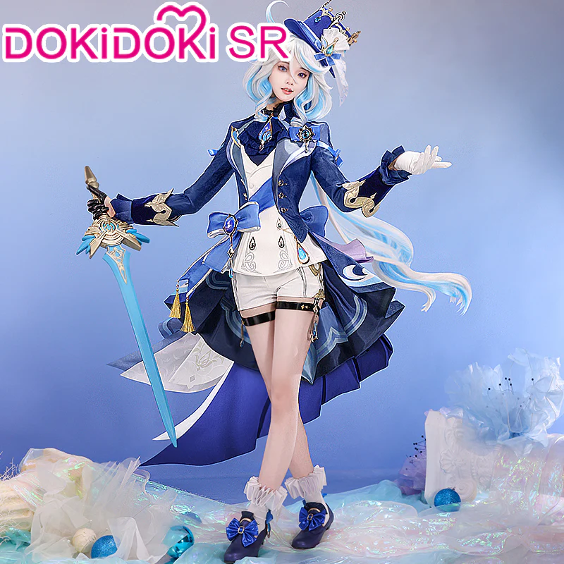 【Ready For Ship】【Size S-2XL】DokiDoki-SR Game Genshin Impact Cosplay Fontaine Furina Costume Dark Furina Focalors - Image 3
