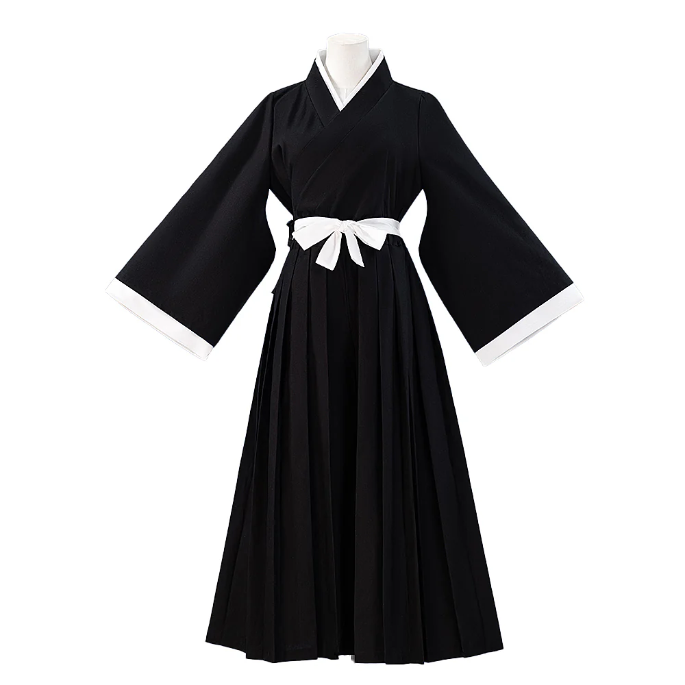 【Partial  Ready For Ship】【Size XS-3XL】DokiDoki-R Anime Cosplay Costume Halloween Black Kendo Hakama - Image 5