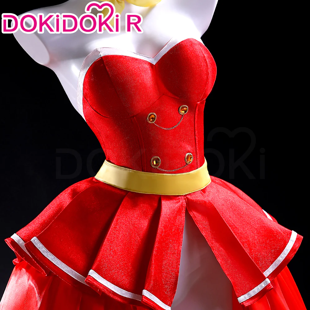 【Size S-3XL】DokiDoki-R Anime Hell Hotel Cosplay Costume Red Dress Party Outfit - Image 2