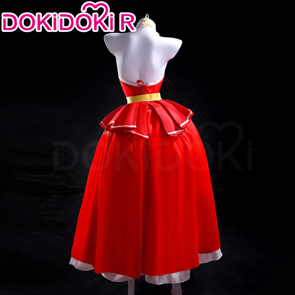 【Size S-3XL】DokiDoki-R Anime Hell Hotel Cosplay Costume Red Dress Party Outfit - Image 3
