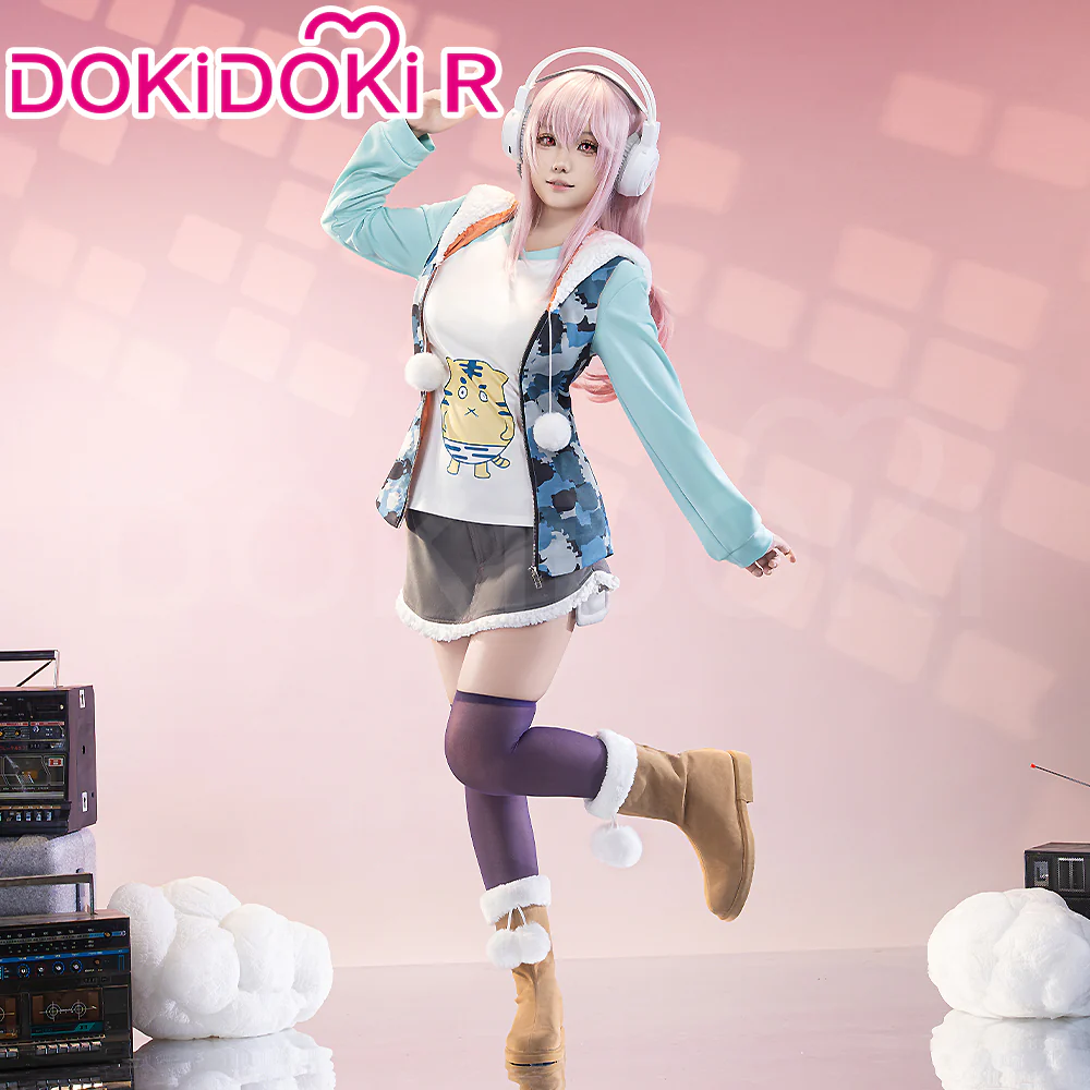 【Size S-3XL】DokiDoki-R Anime Super Sonico Cosplay Sonico Costume