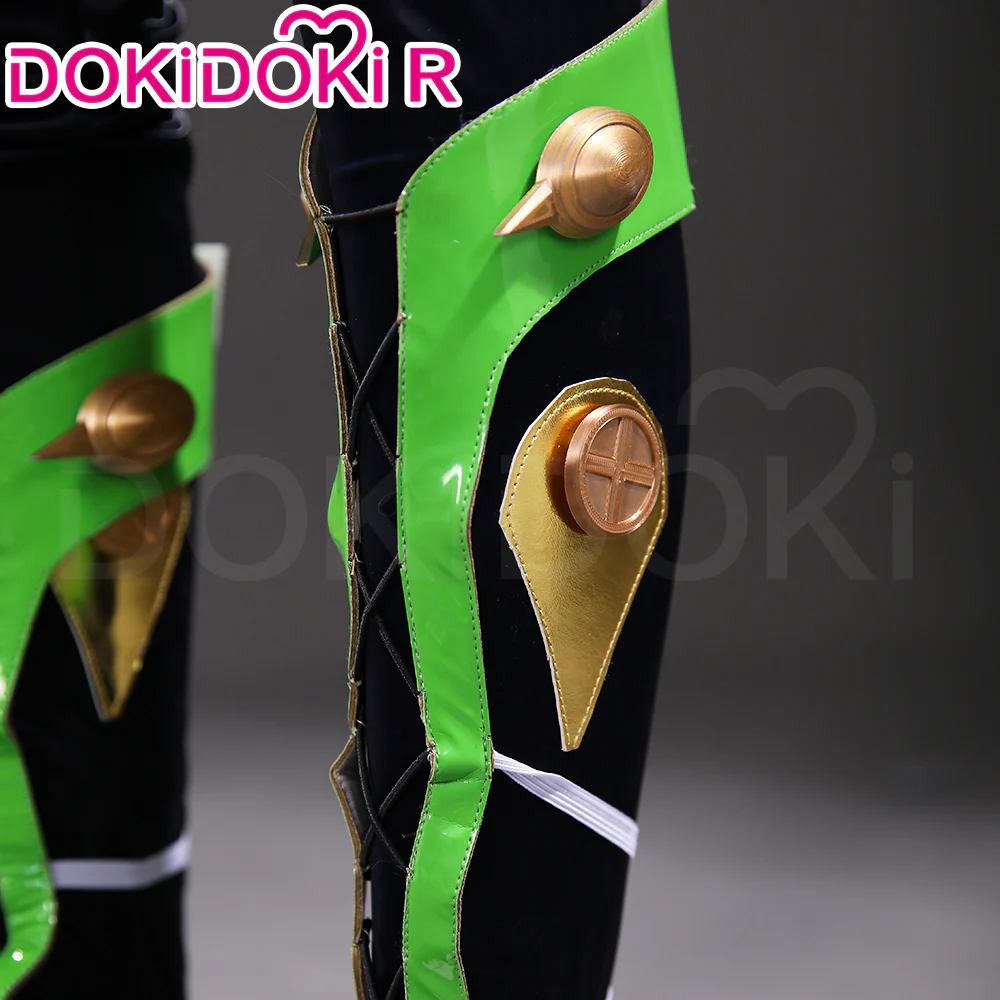 【Size S-3XL】DokiDoki-R Cosplay Costume Black Green Cloak Suit - Image 4