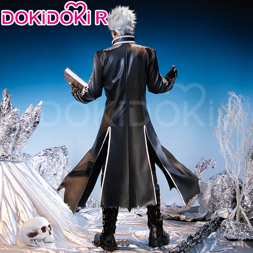 【Partial Ready For Ship】【Size M-4XL】DokiDoki-R Game Cosplay Long Black Coat - Image 3