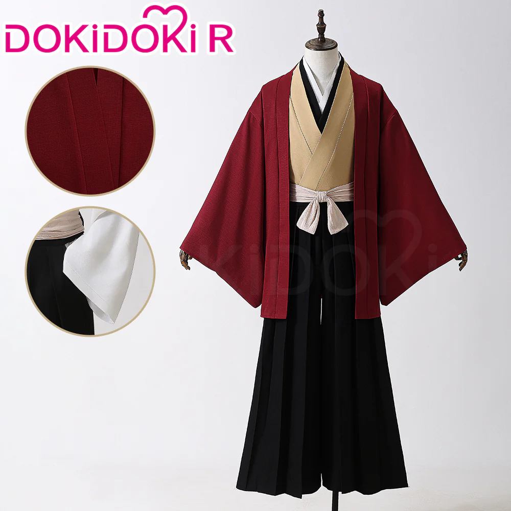 【Size XS-2XL】DokiDoki-R Anime Cosplay Costume Yellow White Inside With Red Haori