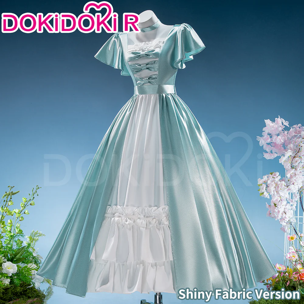 【Size XS-2XL】DokiDoki-R Anime Cosplay Friiereen Costume Shiny / Matte Mint Green Dress - Image 2