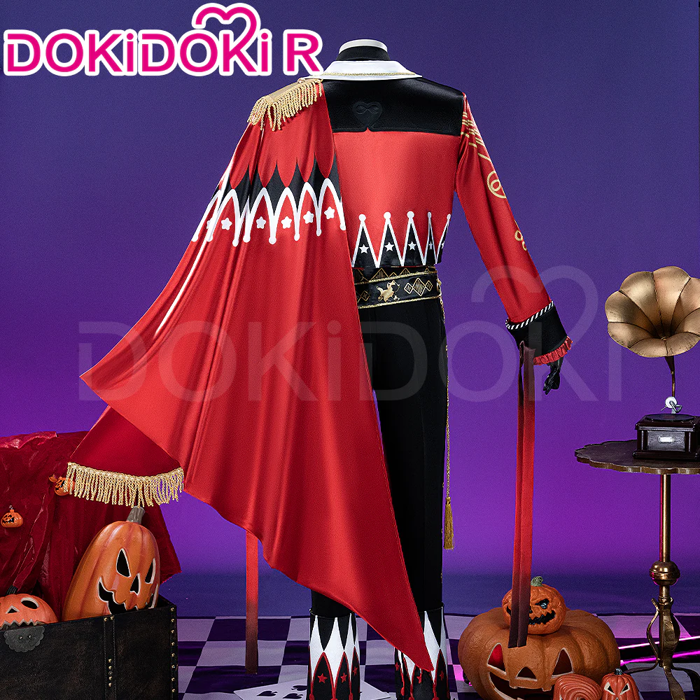 【Size XS-3XL】DokiDoki-R Game Cosplay Costume Halloween Red - Image 3