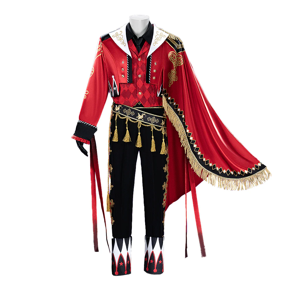 【Size XS-3XL】DokiDoki-R Game Cosplay Costume Halloween Red - Image 5