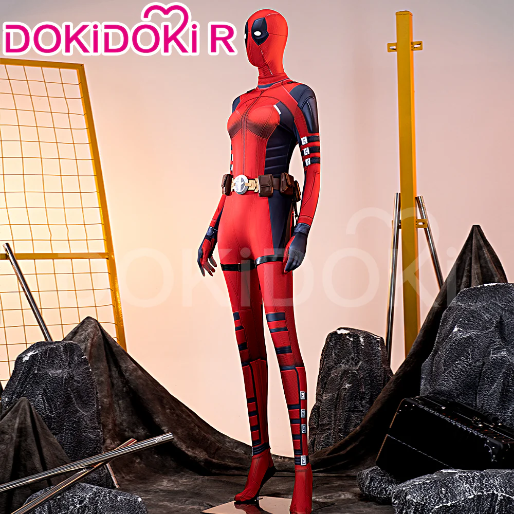【Size XS-3XL】DokiDoki-R Movie Cosplay Black Red Man Costume Bodysuit - Image 3