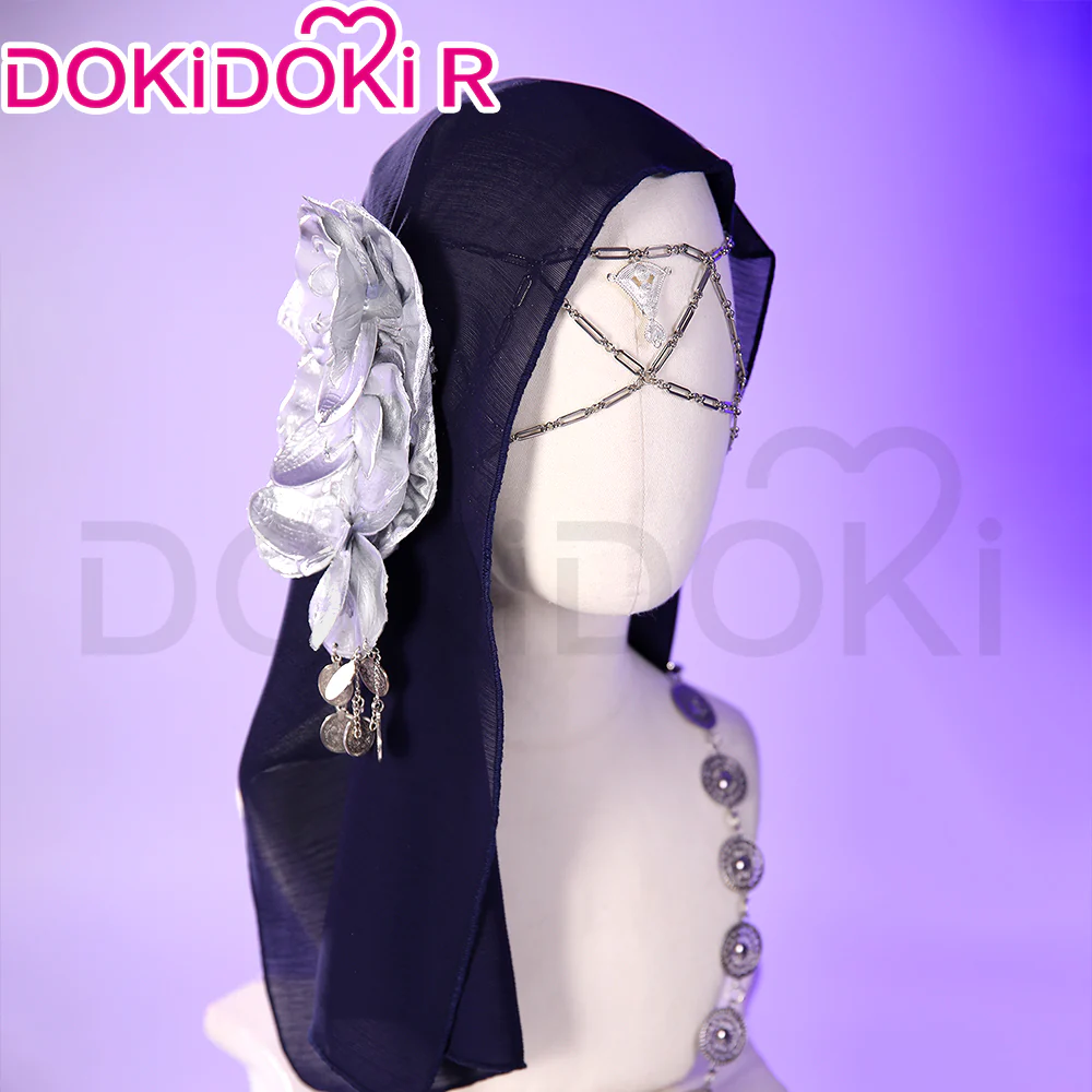 【Size S-3XL】DokiDoki-R Game Cosplay Black Purple Dress Halloween - Image 5