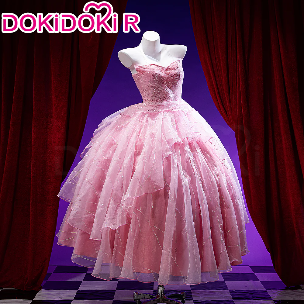 【Size XS-3XL】DokiDoki-R Movie Cosplay Costume Pink Dress - Image 3