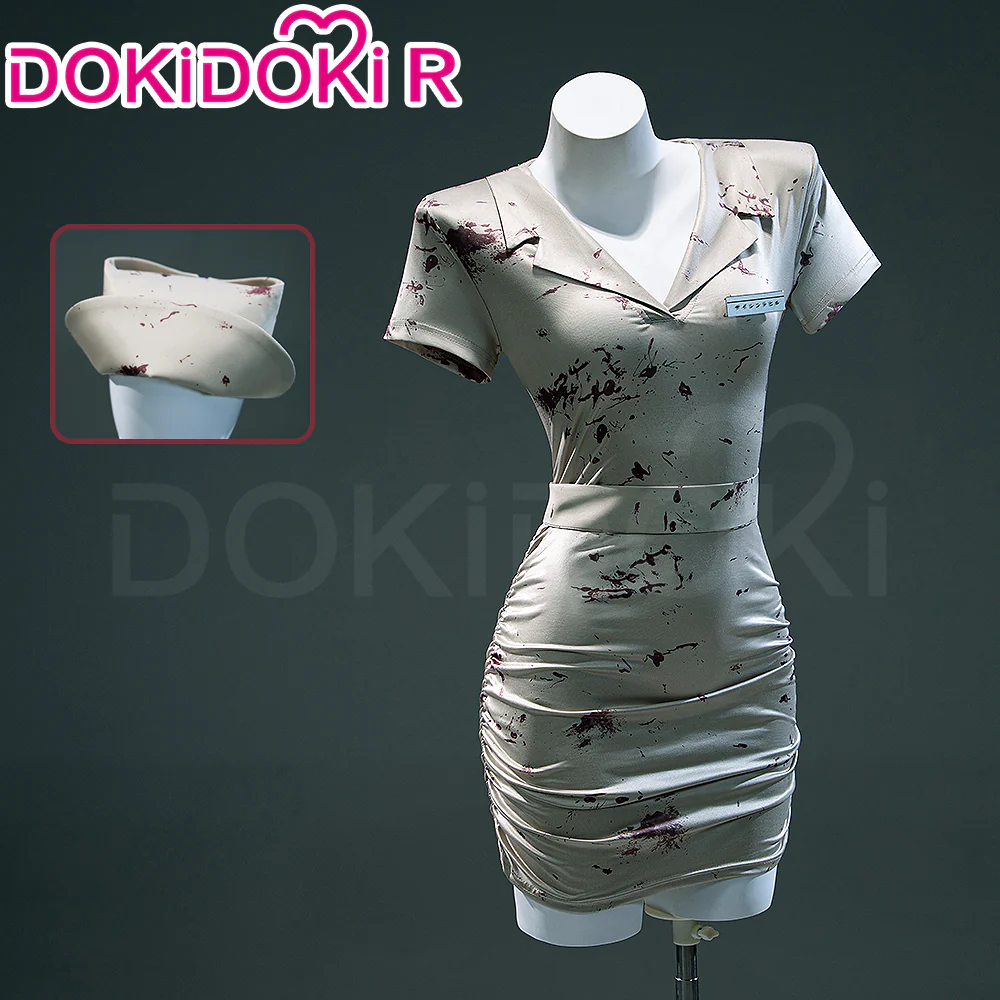 【Ready For Ship】【Size XS-3XL】DokiDoki-R Movie Game Cosplay Nurse Costume Halloween