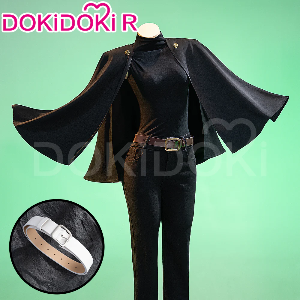 【Size XS-XL】Dokidoki-R Anime Cosplay Costume Uniform Black Cape