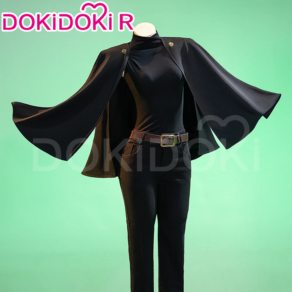 【Size XS-XL】Dokidoki-R Anime Cosplay Costume Uniform Black Cape - Image 2