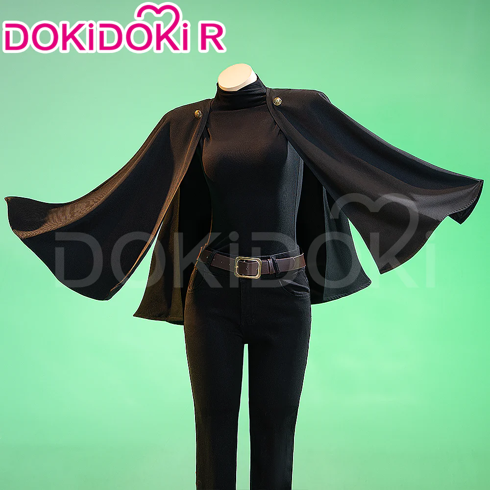【Size XS-XL】Dokidoki-R Anime Cosplay Costume Uniform Black Cape - Image 3