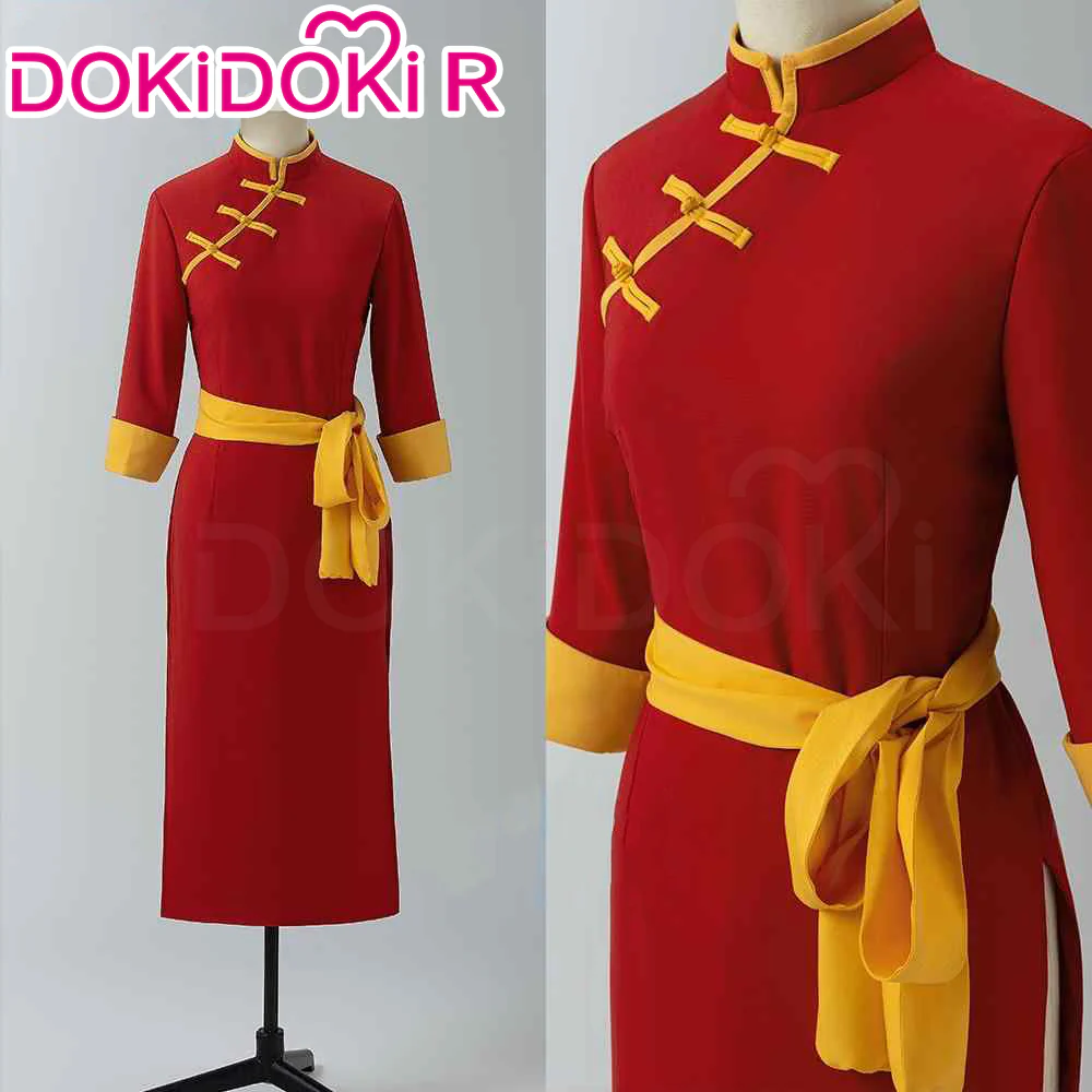 【Size XS-XL】DokiDoki-R Game Cosplay Costume Red Dress
