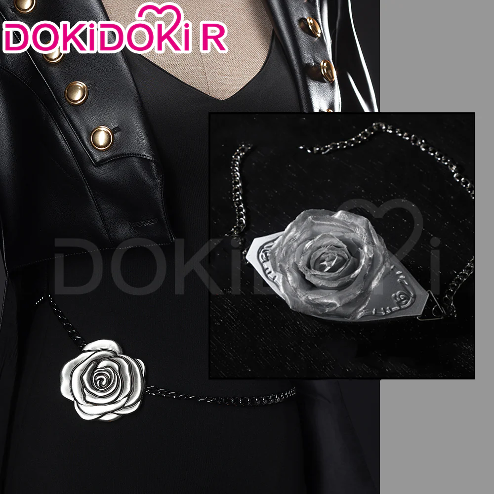 【Size XS-XL】DokiDoki-R Game Cosplay Costume Black Jumpsuit - Image 2
