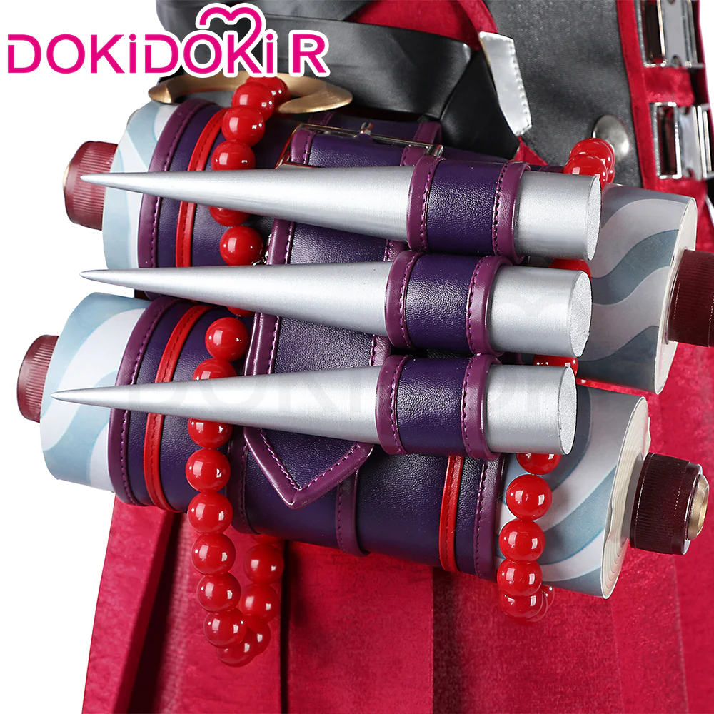 【Size XXS-3XL】Dokidoki-R Game Cosplay Costume Women Red Costume - Image 3