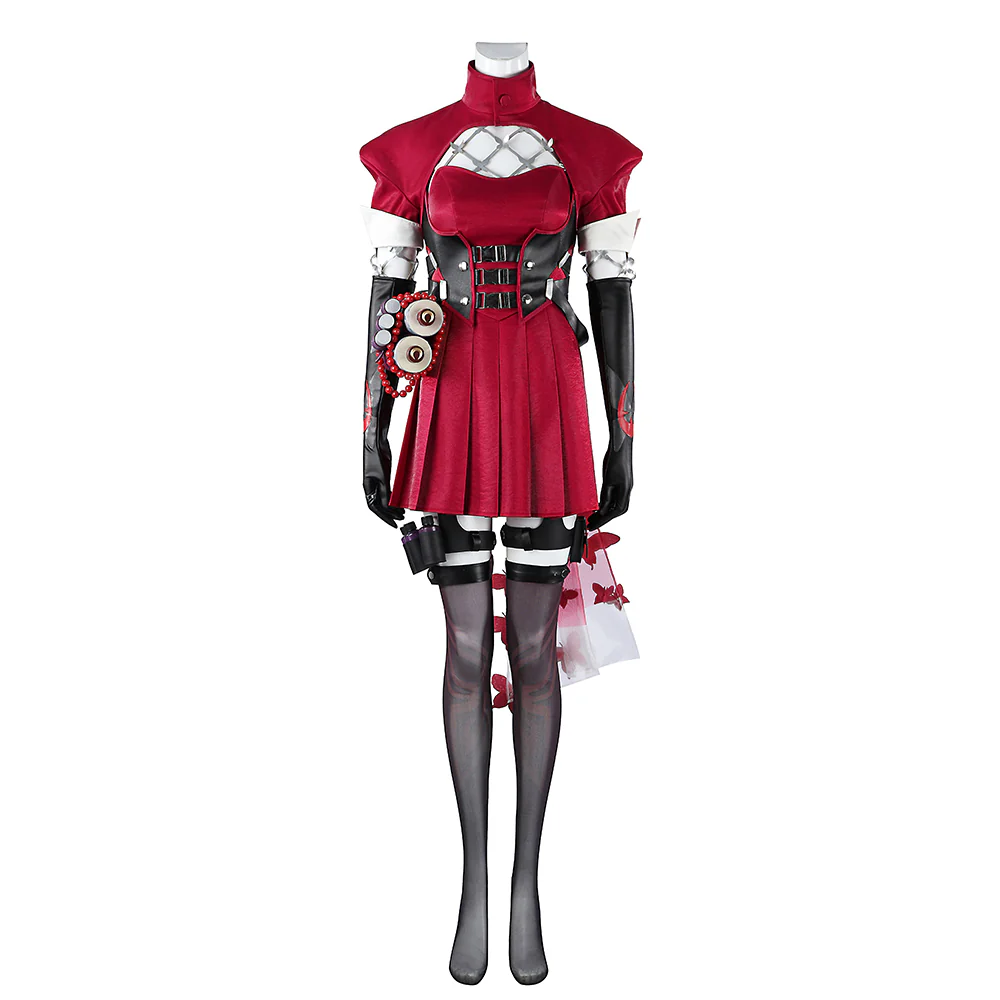 【Size XXS-3XL】Dokidoki-R Game Cosplay Costume Women Red Costume - Image 4