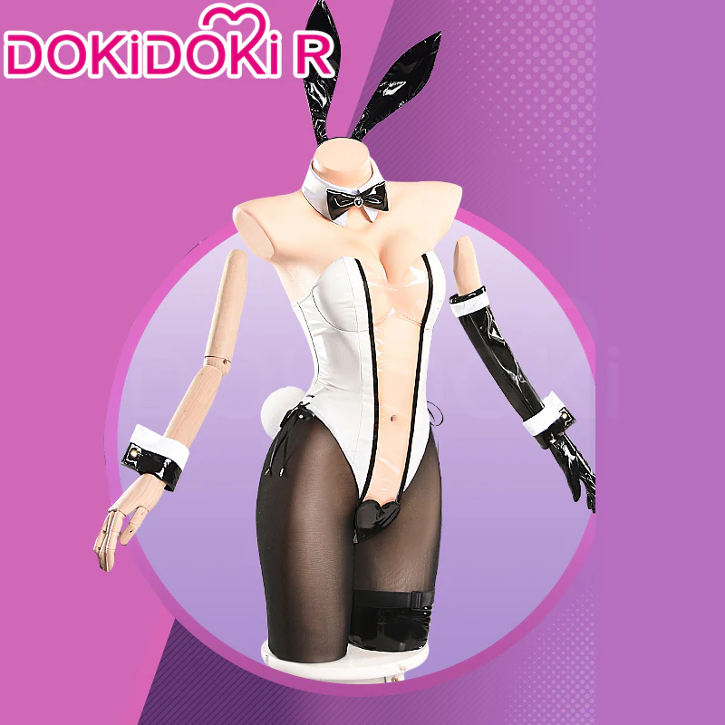 DokiDoki-R Game Brown Dust 2 Cosplay Eleaneer Costume Bunny Girl Costume Black White Sexy Suit