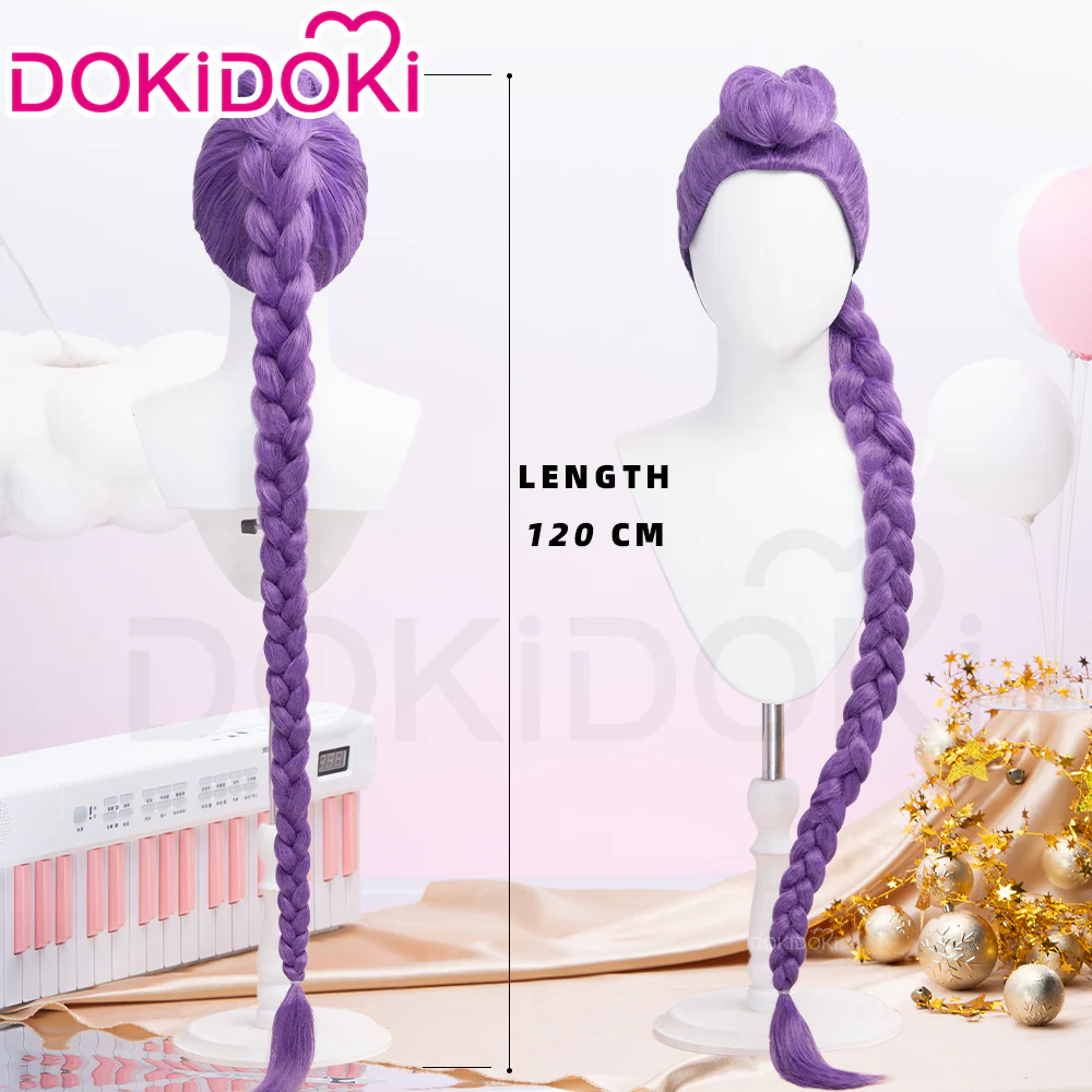 【US/EU LOCAL SHIPPING 】【120 CM】DokiDoki Movie Anime Cosplay Women Wig Long Purple Hair Braid - Image 2
