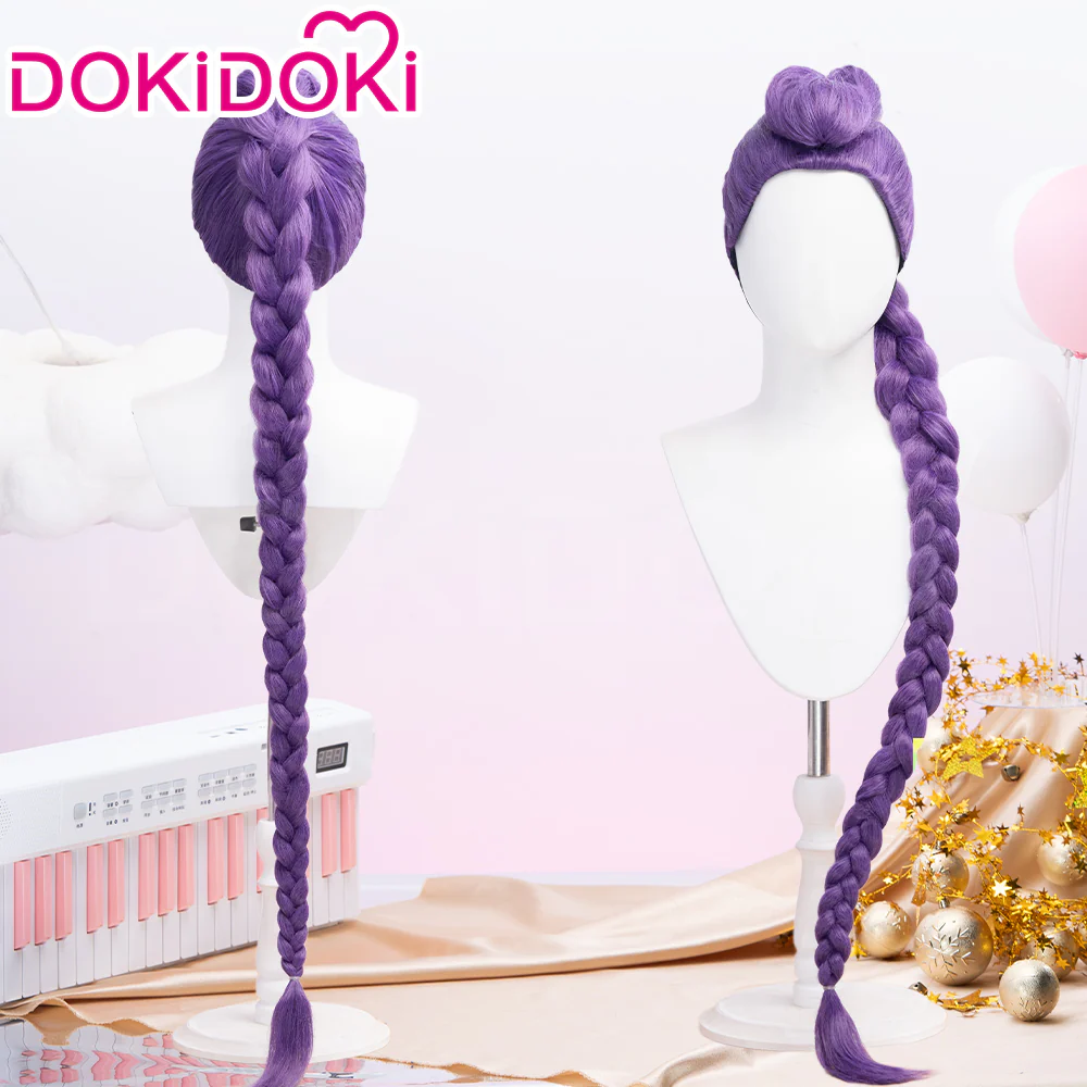 【US/EU LOCAL SHIPPING 】【120 CM】DokiDoki Movie Anime Cosplay Women Wig Long Purple Hair Braid - Image 3