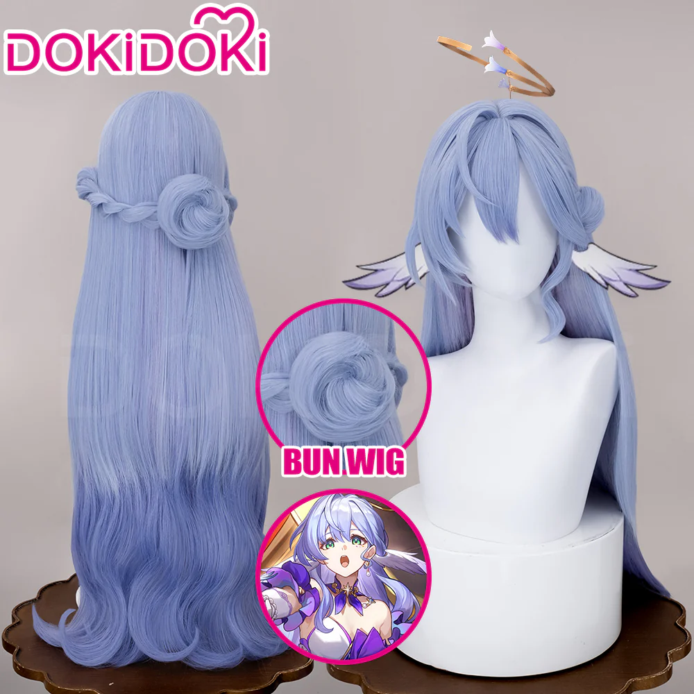 【US/EU LOCAL SHIPPING 】DokiDoki Game Honkai: Star Rail Cosplay Robin Wig Long Curly Blue Gradient Hair - Image 2