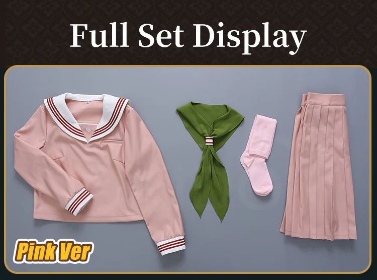 【US LOCAL SHIPPING 】DokiDoki-R Game Cosplay Costume Uniform Halloween Blue / Pink / Grey - Image 10