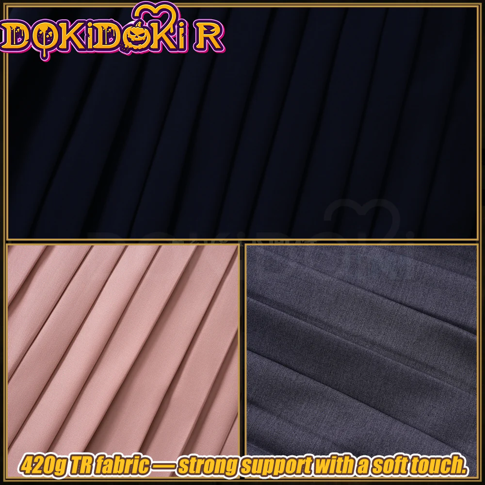【US LOCAL SHIPPING 】DokiDoki-R Game Cosplay Costume Uniform Halloween Blue / Pink / Grey - Image 4