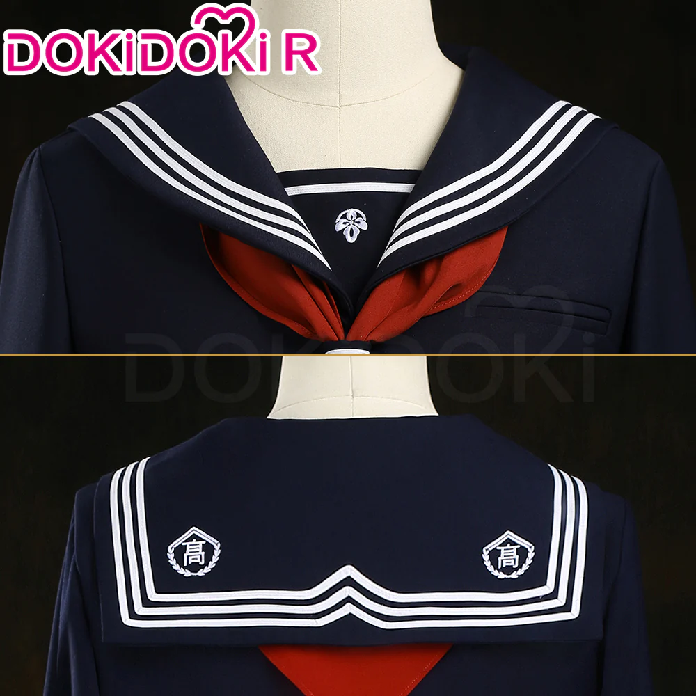 【US LOCAL SHIPPING 】DokiDoki-R Game Cosplay Costume Uniform Halloween Blue / Pink / Grey - Image 5