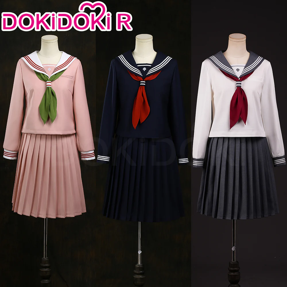 【US LOCAL SHIPPING 】DokiDoki-R Game Cosplay Costume Uniform Halloween Blue / Pink / Grey - Image 6