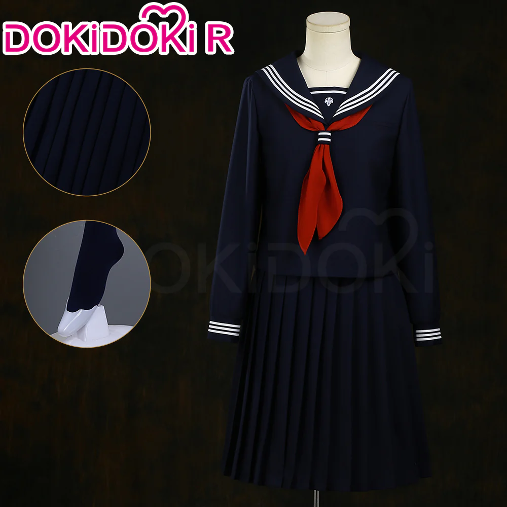 【US LOCAL SHIPPING 】DokiDoki-R Game Cosplay Costume Uniform Halloween Blue / Pink / Grey - Image 7