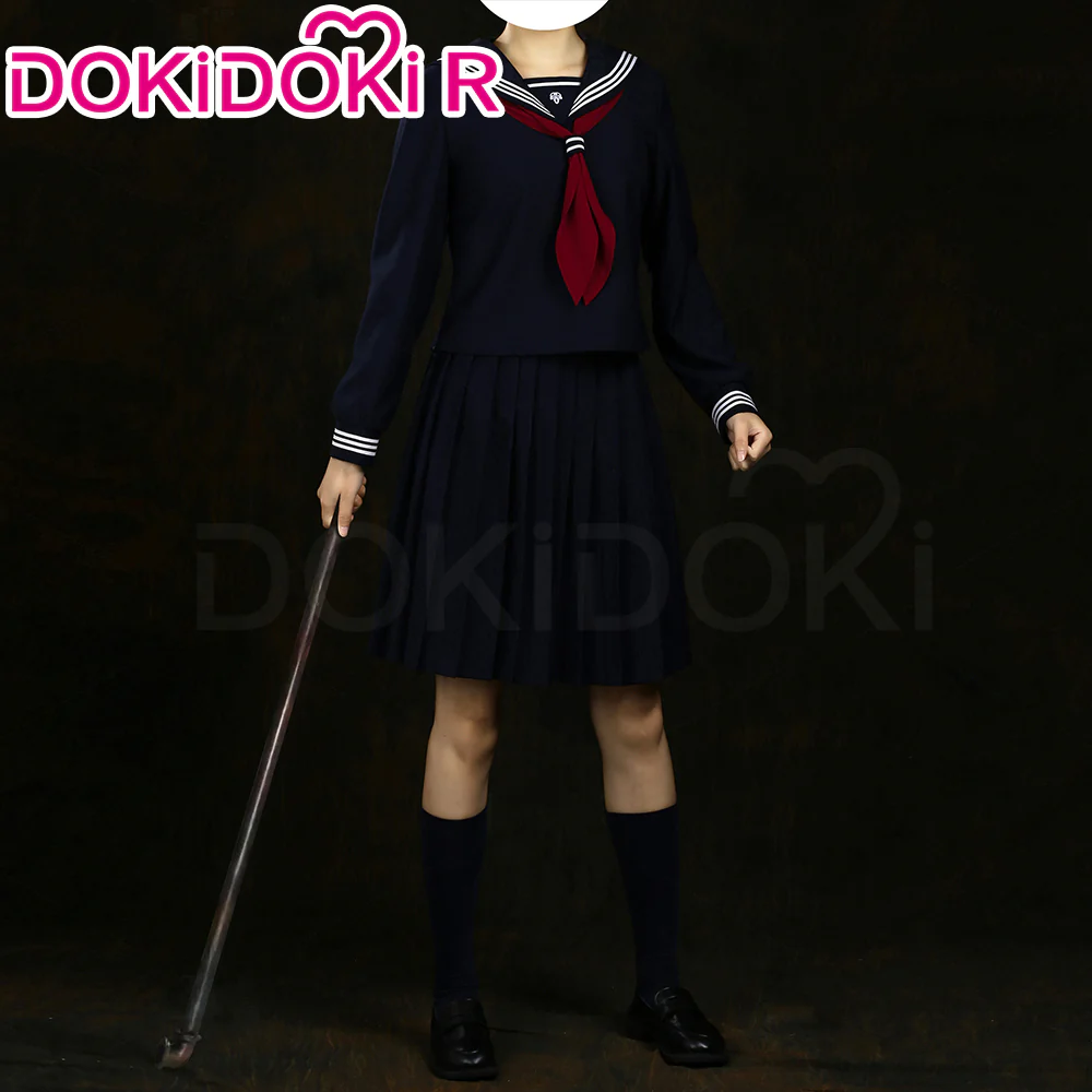 【US LOCAL SHIPPING 】DokiDoki-R Game Cosplay Costume Uniform Halloween Blue / Pink / Grey - Image 8